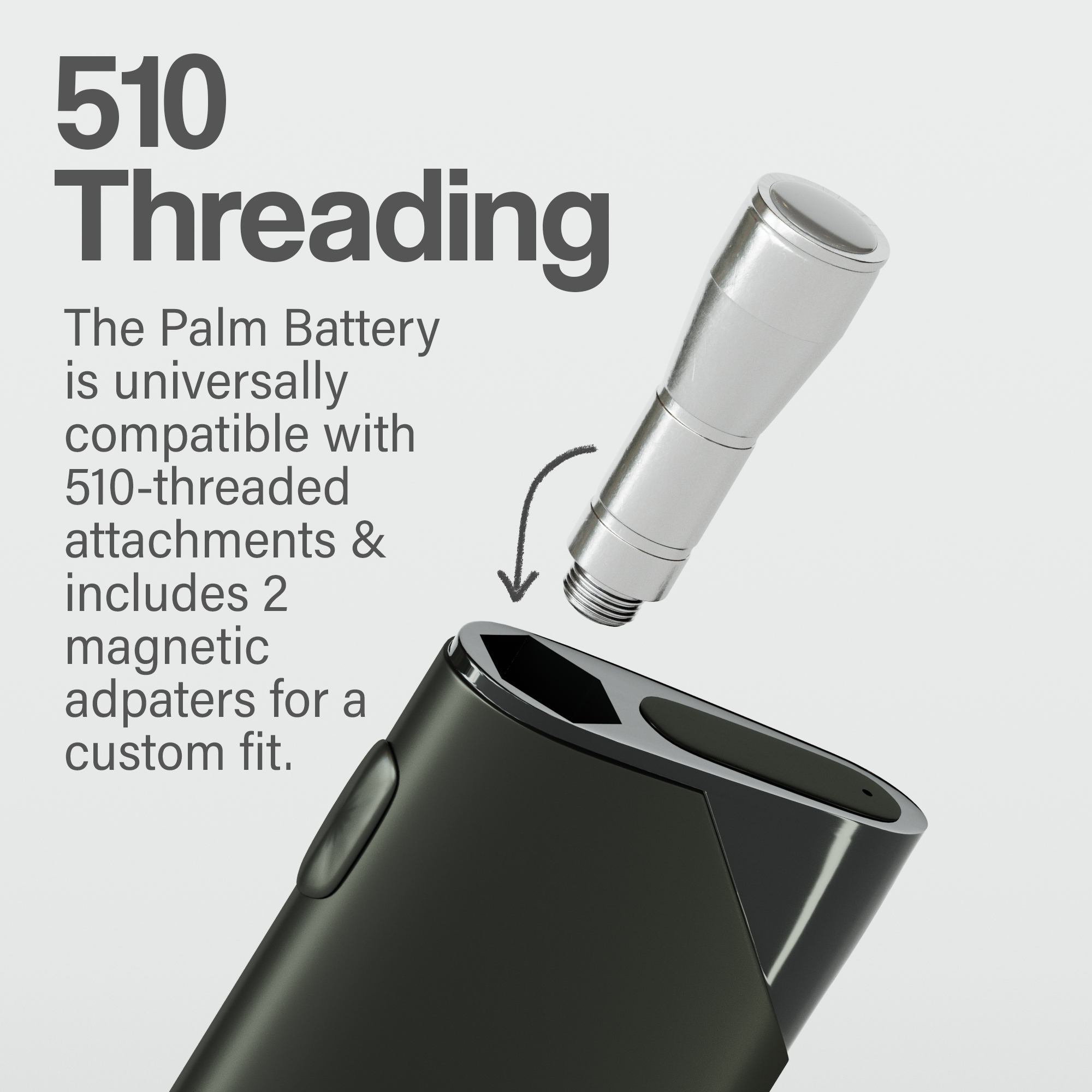 Light Tip Accessory with Palm Battery